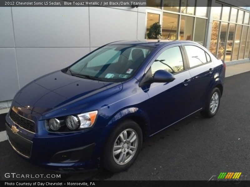 Blue Topaz Metallic / Jet Black/Dark Titanium 2012 Chevrolet Sonic LS Sedan