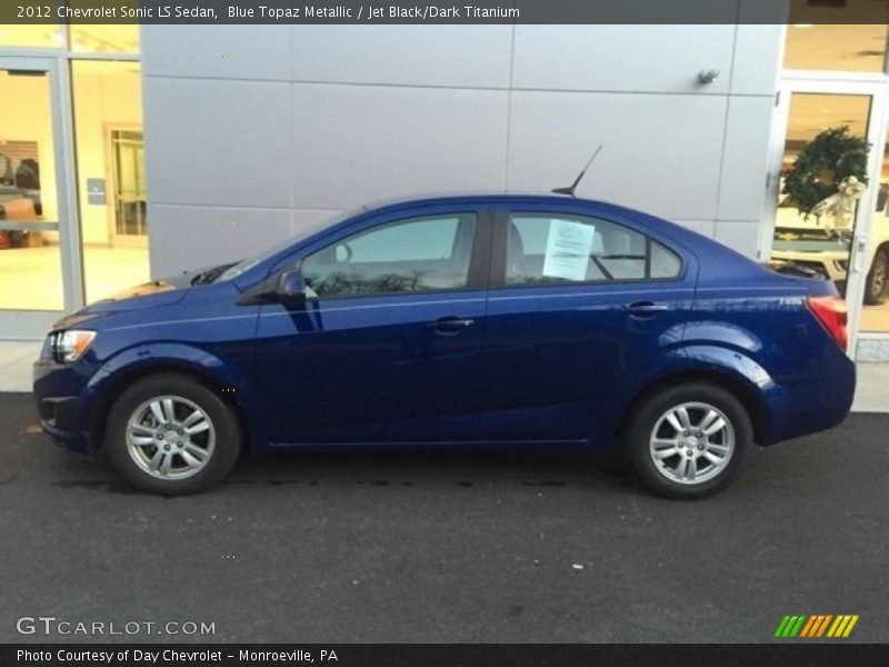 Blue Topaz Metallic / Jet Black/Dark Titanium 2012 Chevrolet Sonic LS Sedan