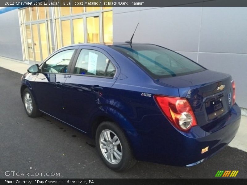 Blue Topaz Metallic / Jet Black/Dark Titanium 2012 Chevrolet Sonic LS Sedan