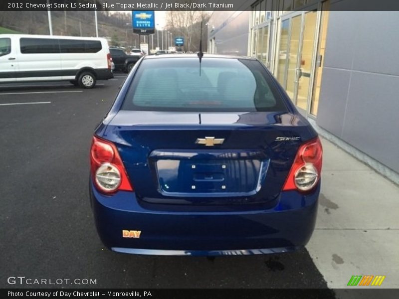 Blue Topaz Metallic / Jet Black/Dark Titanium 2012 Chevrolet Sonic LS Sedan