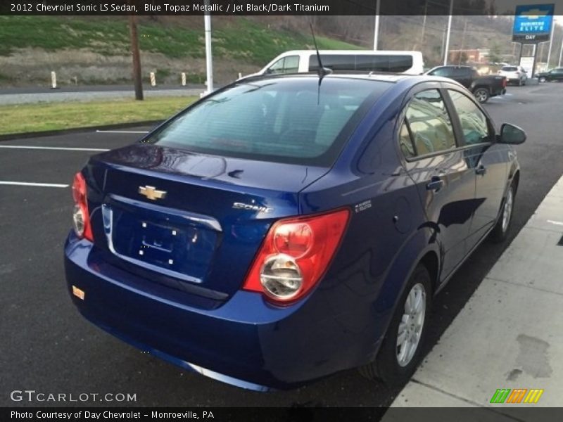 Blue Topaz Metallic / Jet Black/Dark Titanium 2012 Chevrolet Sonic LS Sedan