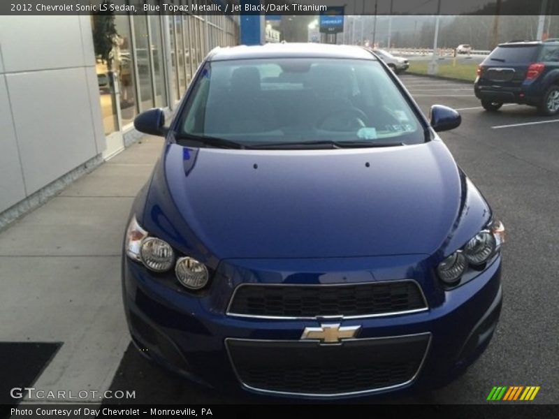 Blue Topaz Metallic / Jet Black/Dark Titanium 2012 Chevrolet Sonic LS Sedan