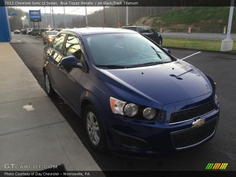 Blue Topaz Metallic / Jet Black/Dark Titanium 2012 Chevrolet Sonic LS Sedan