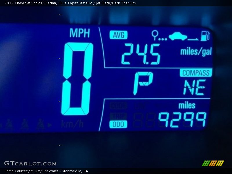 Blue Topaz Metallic / Jet Black/Dark Titanium 2012 Chevrolet Sonic LS Sedan