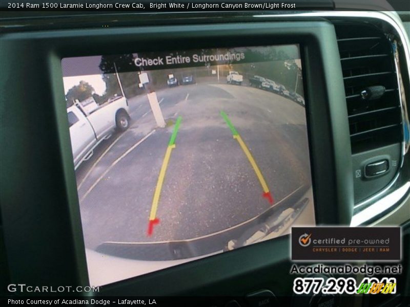 Bright White / Longhorn Canyon Brown/Light Frost 2014 Ram 1500 Laramie Longhorn Crew Cab