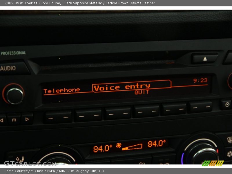 Black Sapphire Metallic / Saddle Brown Dakota Leather 2009 BMW 3 Series 335xi Coupe