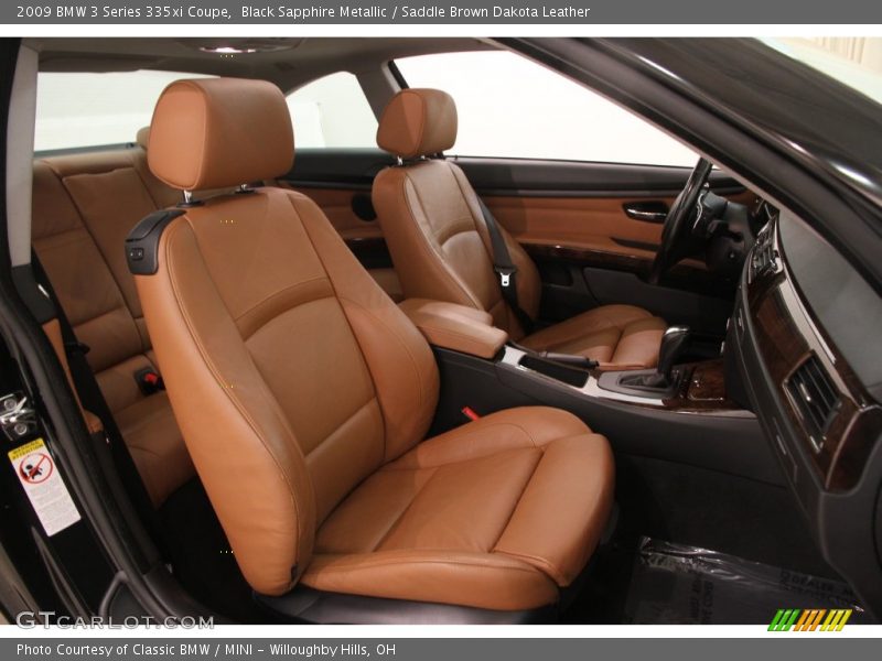 Black Sapphire Metallic / Saddle Brown Dakota Leather 2009 BMW 3 Series 335xi Coupe