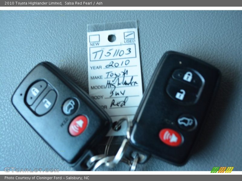 Salsa Red Pearl / Ash 2010 Toyota Highlander Limited