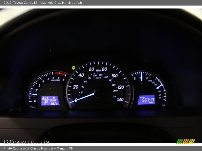 Magnetic Gray Metallic / Ash 2012 Toyota Camry LE