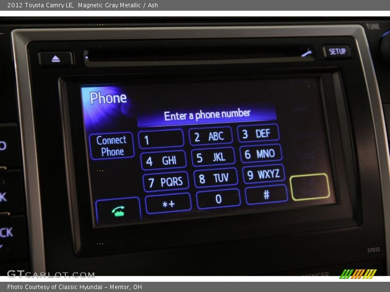 Magnetic Gray Metallic / Ash 2012 Toyota Camry LE