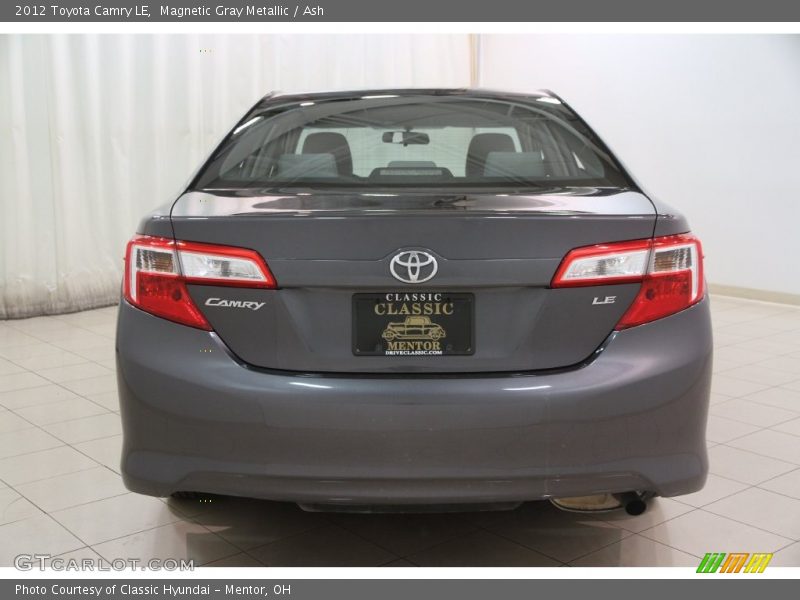 Magnetic Gray Metallic / Ash 2012 Toyota Camry LE