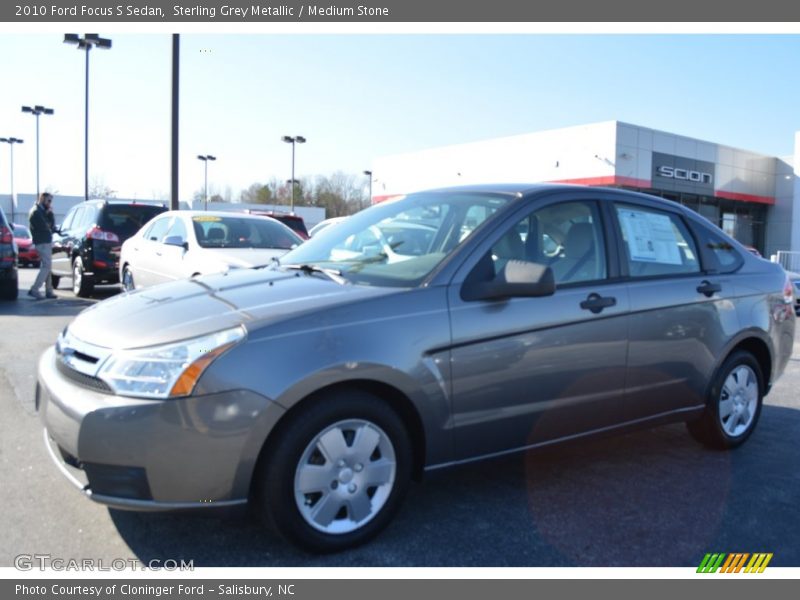 Sterling Grey Metallic / Medium Stone 2010 Ford Focus S Sedan