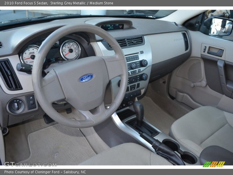 Sterling Grey Metallic / Medium Stone 2010 Ford Focus S Sedan