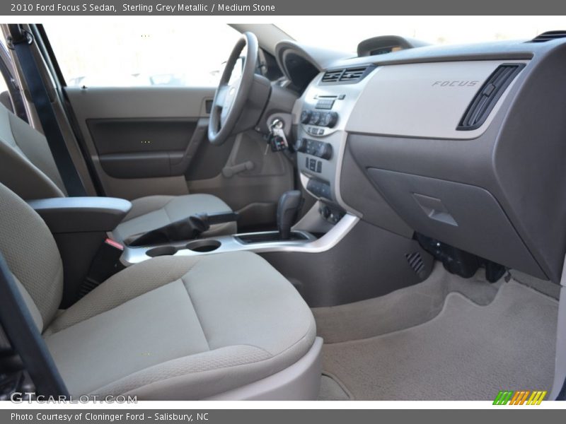 Sterling Grey Metallic / Medium Stone 2010 Ford Focus S Sedan