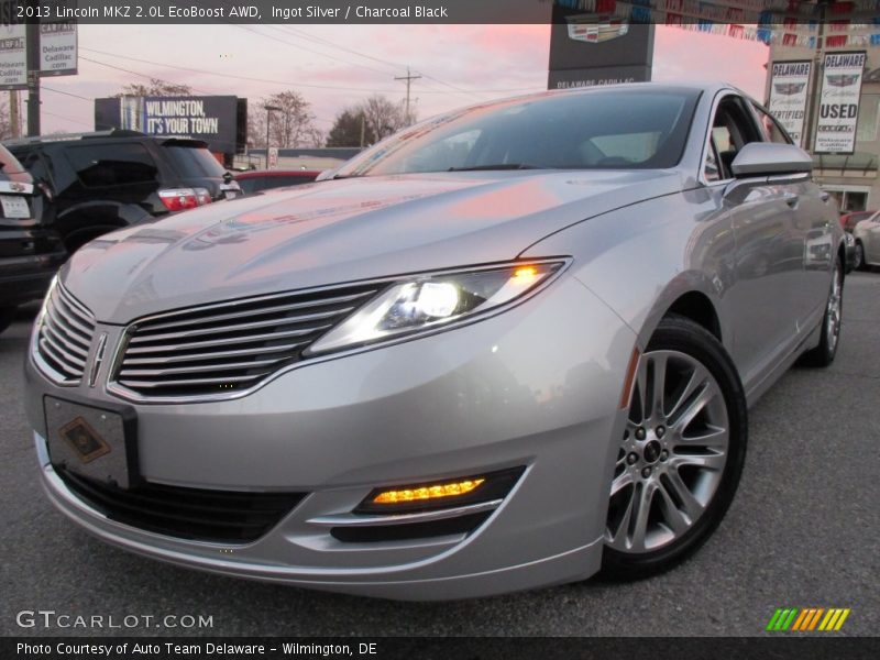 Ingot Silver / Charcoal Black 2013 Lincoln MKZ 2.0L EcoBoost AWD