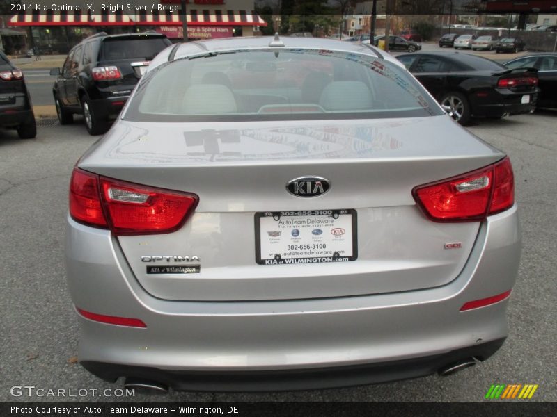 Bright Silver / Beige 2014 Kia Optima LX