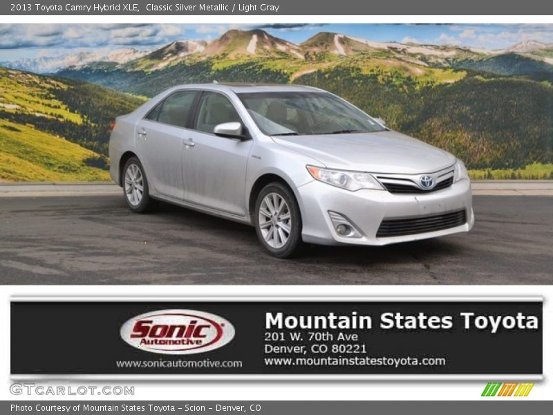 Classic Silver Metallic / Light Gray 2013 Toyota Camry Hybrid XLE