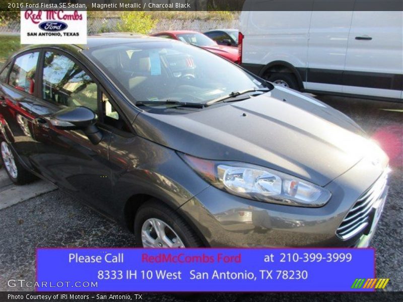 Magnetic Metallic / Charcoal Black 2016 Ford Fiesta SE Sedan