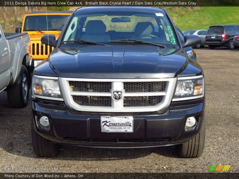 Brilliant Black Crystal Pearl / Dark Slate Gray/Medium Slate Gray 2011 Dodge Dakota Big Horn Crew Cab 4x4