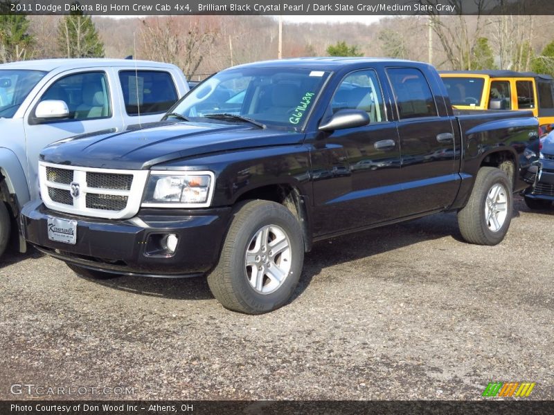 Brilliant Black Crystal Pearl / Dark Slate Gray/Medium Slate Gray 2011 Dodge Dakota Big Horn Crew Cab 4x4