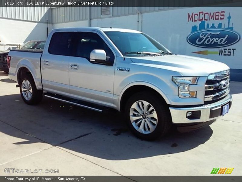 Ingot Silver Metallic / Black 2015 Ford F150 Lariat SuperCrew