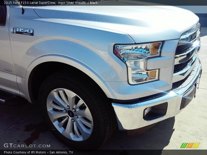 Ingot Silver Metallic / Black 2015 Ford F150 Lariat SuperCrew