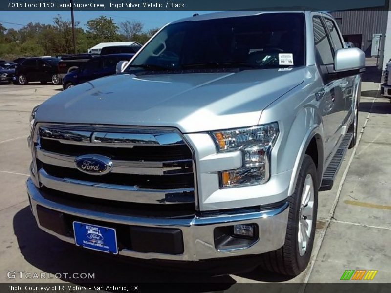 Ingot Silver Metallic / Black 2015 Ford F150 Lariat SuperCrew