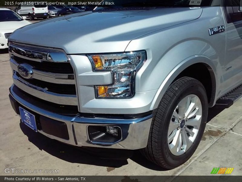 Ingot Silver Metallic / Black 2015 Ford F150 Lariat SuperCrew