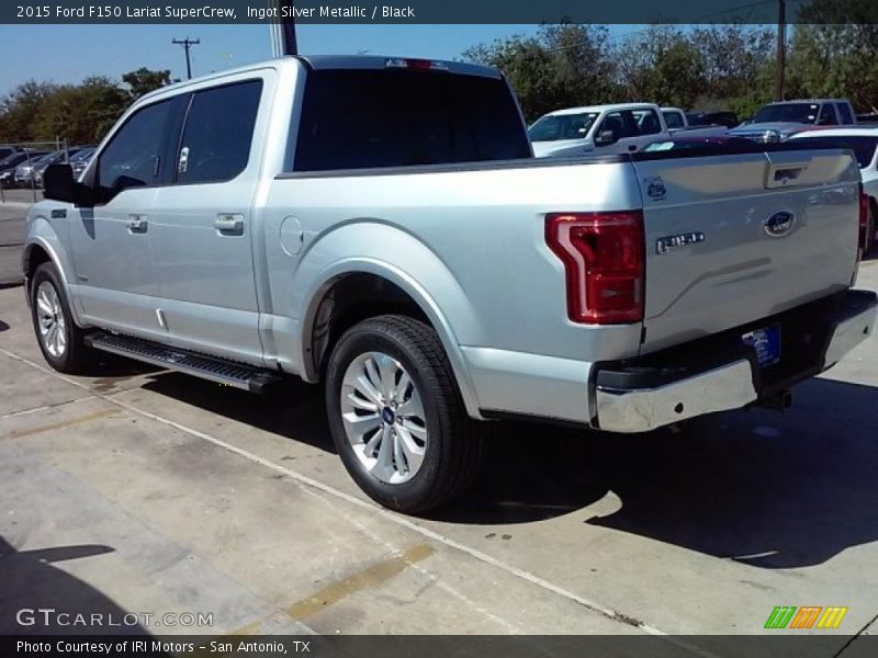 Ingot Silver Metallic / Black 2015 Ford F150 Lariat SuperCrew