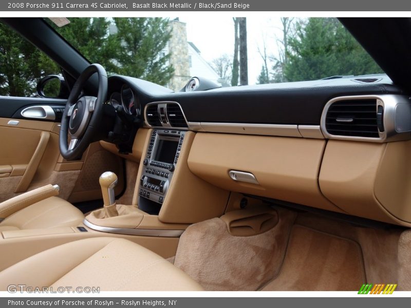 Basalt Black Metallic / Black/Sand Beige 2008 Porsche 911 Carrera 4S Cabriolet