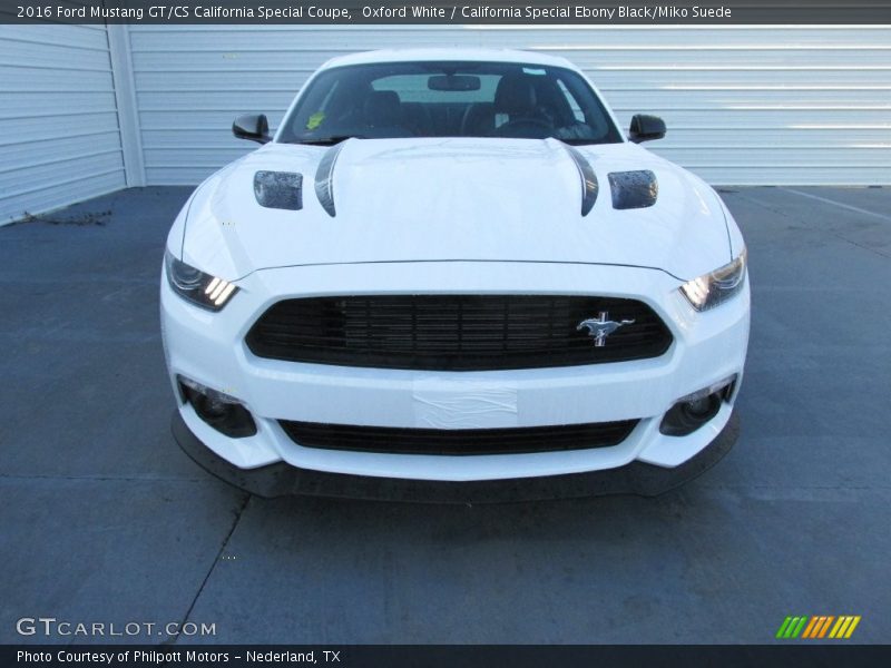 Oxford White / California Special Ebony Black/Miko Suede 2016 Ford Mustang GT/CS California Special Coupe