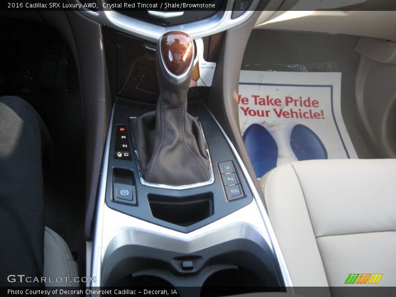 Crystal Red Tincoat / Shale/Brownstone 2016 Cadillac SRX Luxury AWD