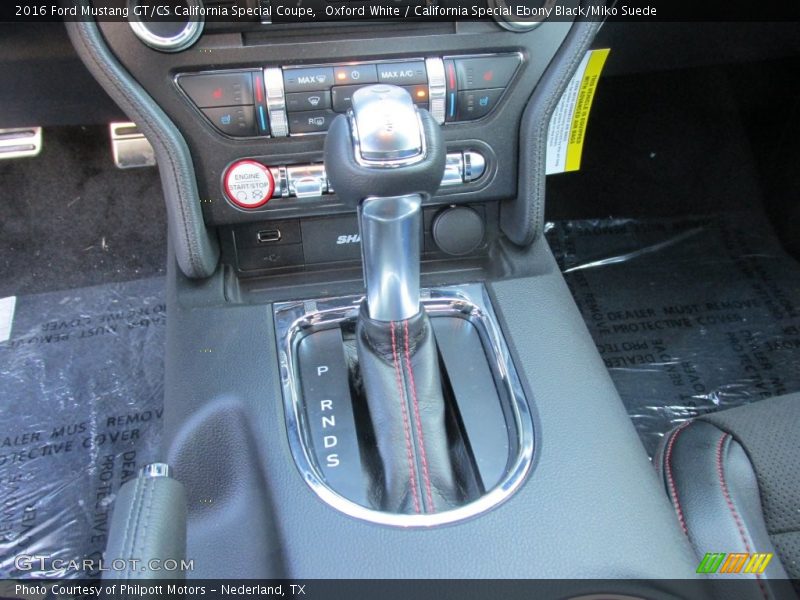 Oxford White / California Special Ebony Black/Miko Suede 2016 Ford Mustang GT/CS California Special Coupe