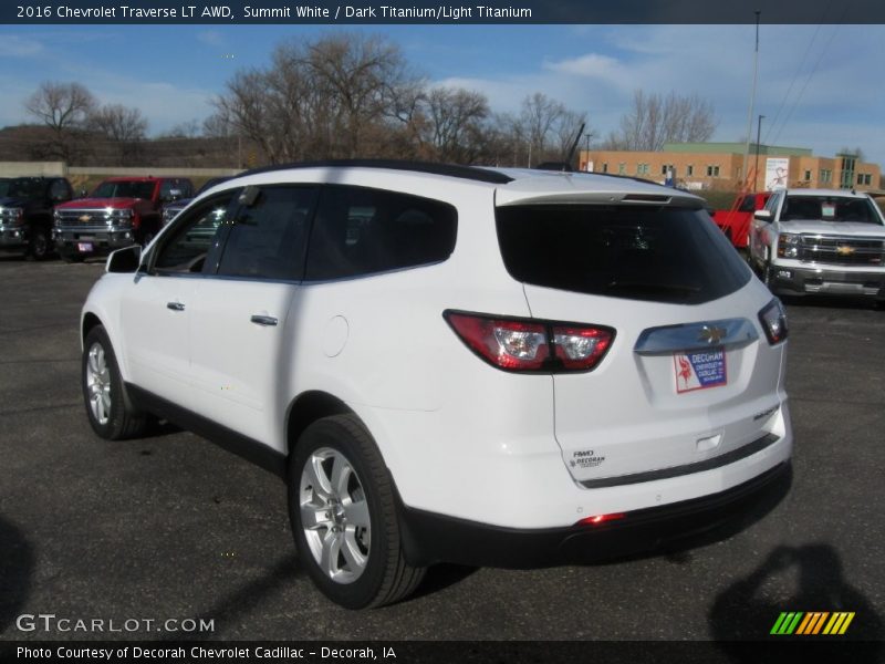Summit White / Dark Titanium/Light Titanium 2016 Chevrolet Traverse LT AWD