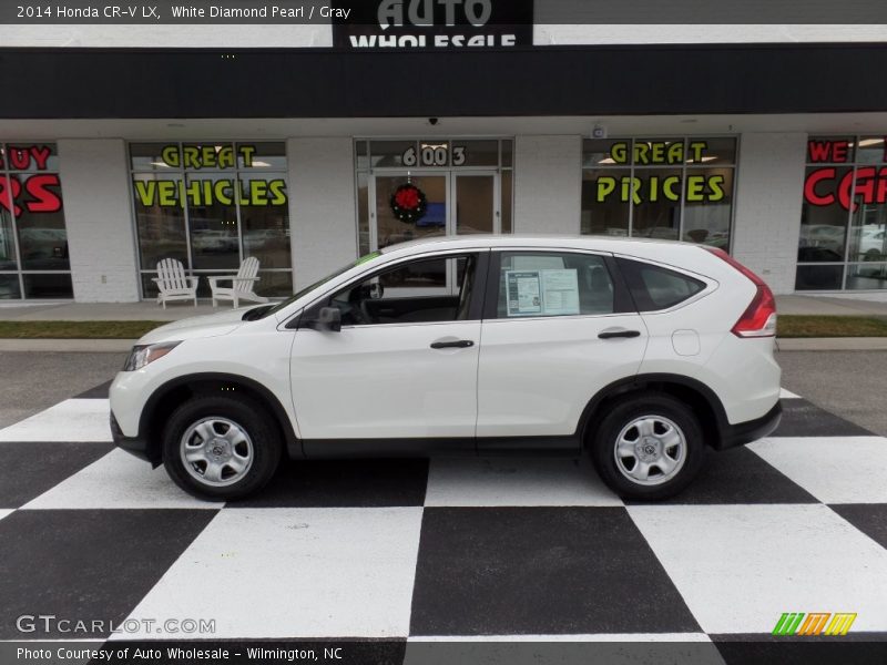 White Diamond Pearl / Gray 2014 Honda CR-V LX