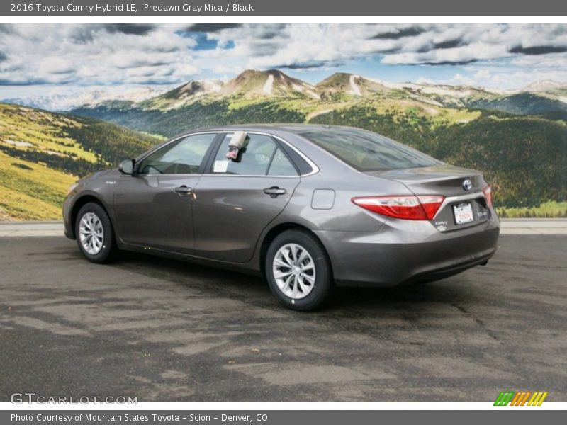 Predawn Gray Mica / Black 2016 Toyota Camry Hybrid LE