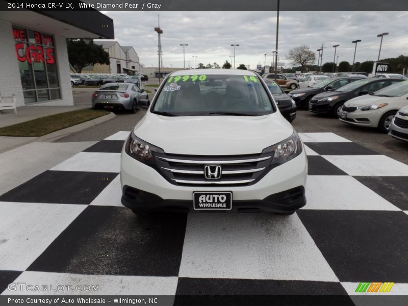 White Diamond Pearl / Gray 2014 Honda CR-V LX