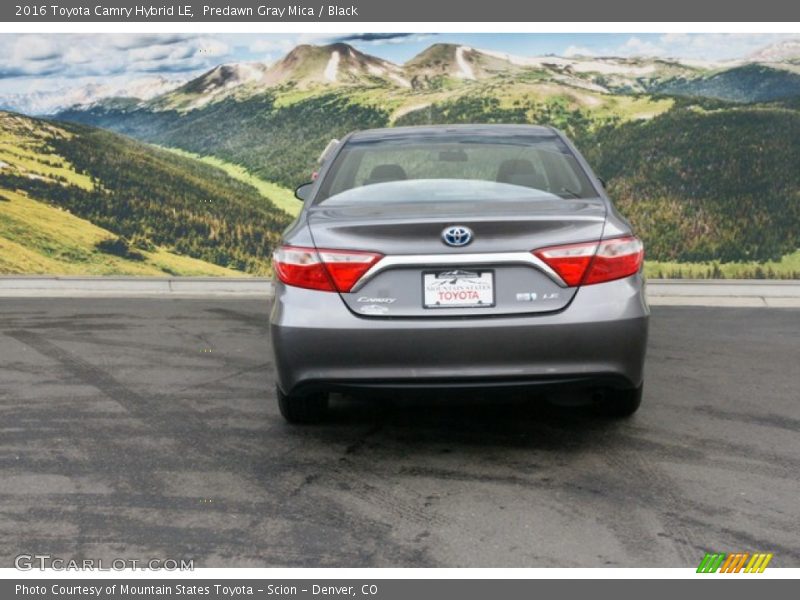 Predawn Gray Mica / Black 2016 Toyota Camry Hybrid LE