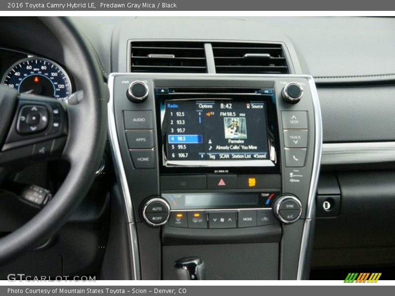 Predawn Gray Mica / Black 2016 Toyota Camry Hybrid LE