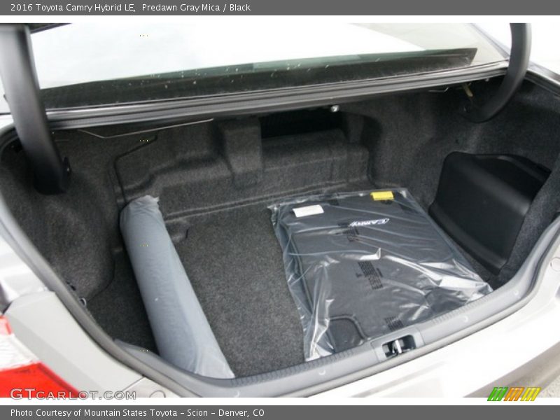 Predawn Gray Mica / Black 2016 Toyota Camry Hybrid LE