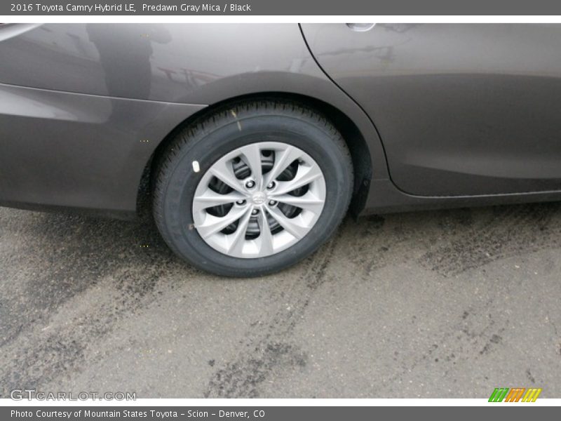 Predawn Gray Mica / Black 2016 Toyota Camry Hybrid LE