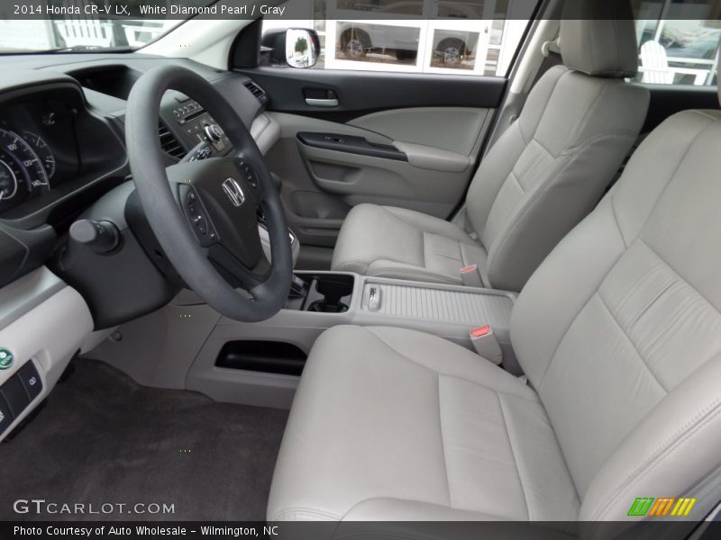 White Diamond Pearl / Gray 2014 Honda CR-V LX