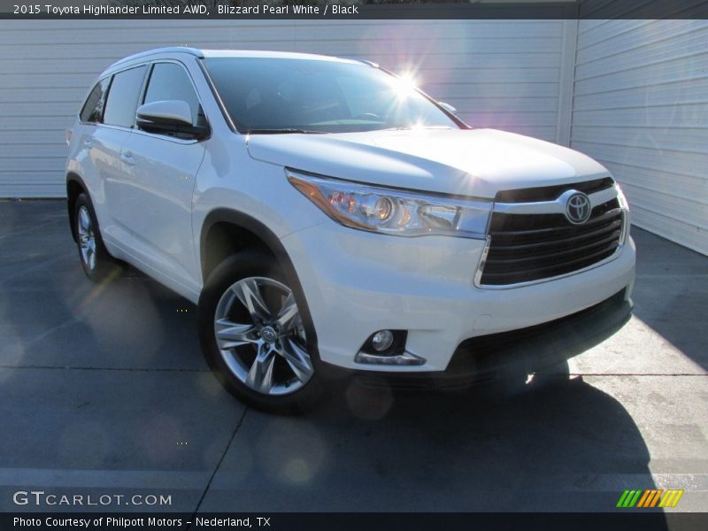Blizzard Pearl White / Black 2015 Toyota Highlander Limited AWD