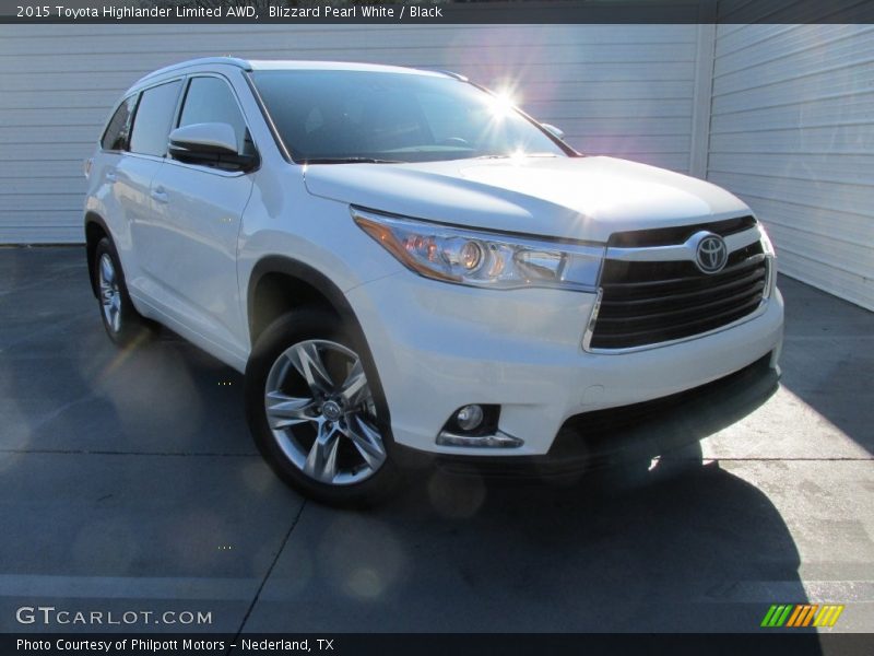 Blizzard Pearl White / Black 2015 Toyota Highlander Limited AWD