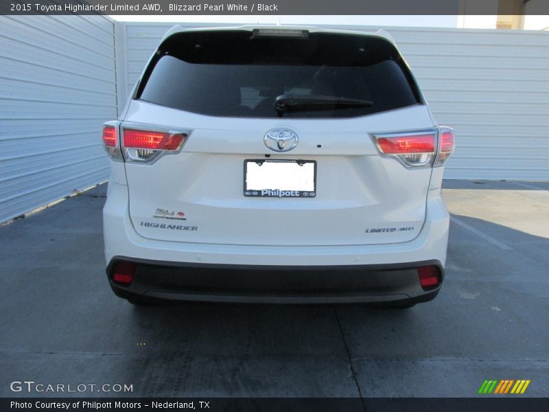 Blizzard Pearl White / Black 2015 Toyota Highlander Limited AWD