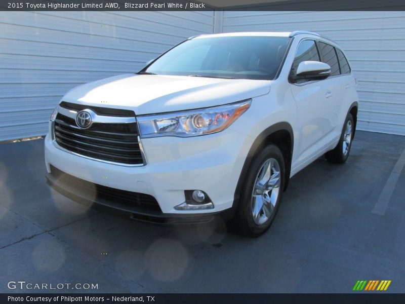 Blizzard Pearl White / Black 2015 Toyota Highlander Limited AWD