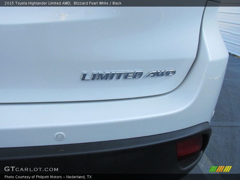 Blizzard Pearl White / Black 2015 Toyota Highlander Limited AWD