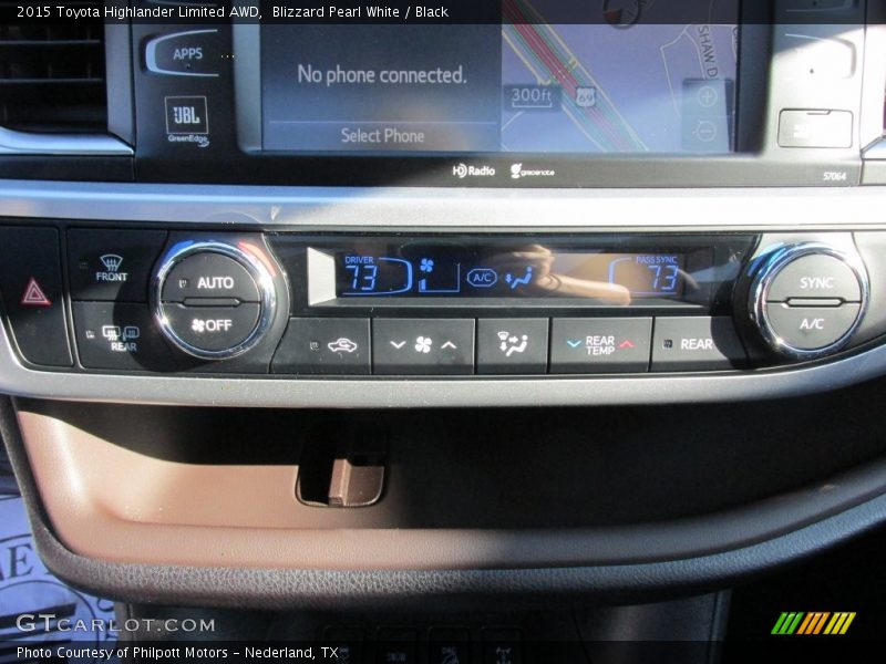 Blizzard Pearl White / Black 2015 Toyota Highlander Limited AWD