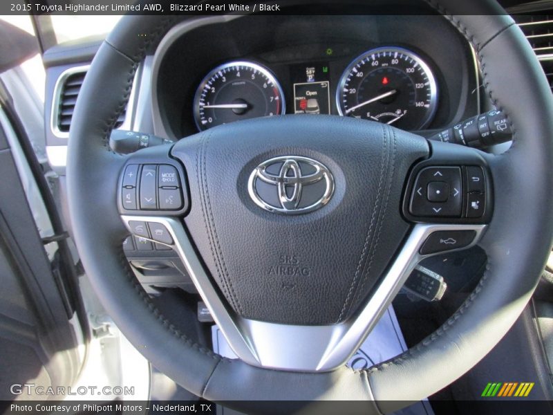 Blizzard Pearl White / Black 2015 Toyota Highlander Limited AWD