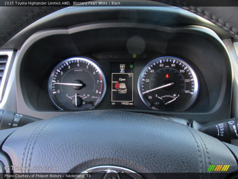 Blizzard Pearl White / Black 2015 Toyota Highlander Limited AWD